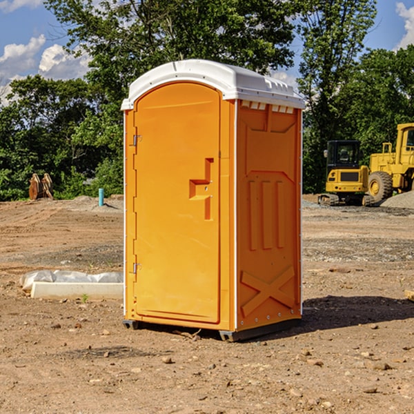 what is the maximum capacity for a single portable toilet in Adelphi OH